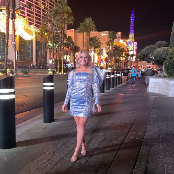 Light blue bodycon dress - Picture 2 of 3